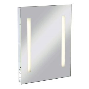 KNIGHTSBRIDGE IP44 RECTANGULAR MIRROR WITH DUAL VOLTAGE SHAVER SOCKET