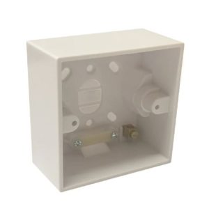 RED/GREY 1 GANG PATTRESS BOX - 41MM
