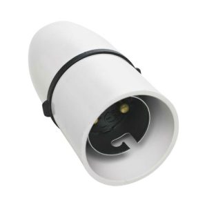 SWITCHED LAMPHOLDER 1/2 BC T2 WHITE