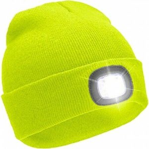 RJM ADULTS YELLOW LED BEANIE HAT
