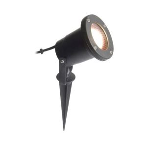 ROBUS GU10 BLACK GARDEN SPIKE LIGHT