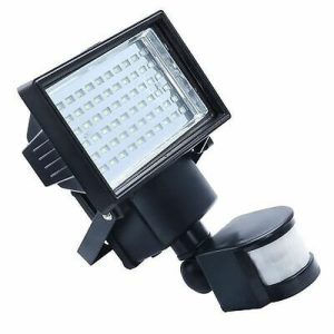 BENROSS 60 LED SOLAR FLOOD PIR BLACK