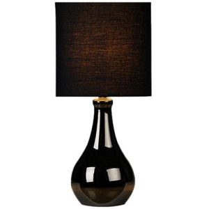 BENROSS BLACK TOUCH LAMP + BLACK SHADE