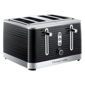 RUSSELL HOBBS BLACK INSPIRE 4 SLICE TOASTER