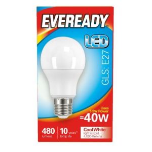 LED GLS ES 5.5W=480L=40W OPAL CW 4000K
