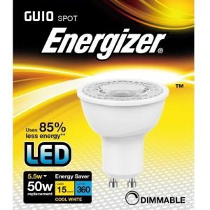 ENERGIZER LED GU10 4.6W=360L=50W DIMMABLE COOL WHITE