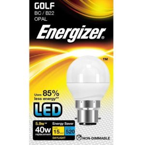 ENERGIZER LED GOLFBALL BC 5.9W=520L=40W OP DL