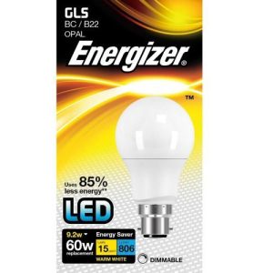 ENERGIZER LED GLS BC 7.3W=806L=60W OP WW DIM