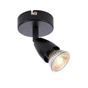 SAXBY AMALFI  BLACK 1-LIGHT GU10 SURFACE SPOT FITTING