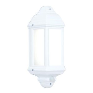 SAXBY HALBURY 1-LT WALL PIR WHI LED HALF