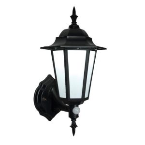 SAXBY EVESHAM 1-LT WALL PIR LED BLK LANT