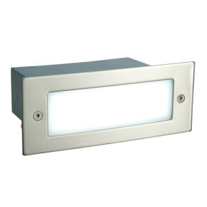 SAXBY KIA 1W COOL WHITE STAINLESS STEEL IP44 BRICK LIGHT