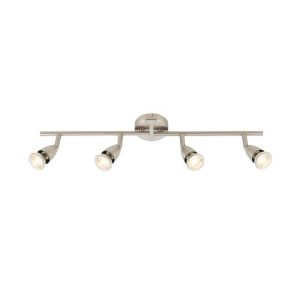 SAXBY AMALFI SATIN NICKEL 4LT GU10  BAR SPOT