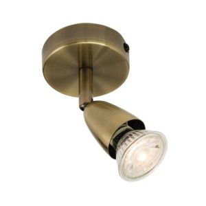 SAXBY AMALFI ANTIQUE BRASS SINGLE GU10 SPOT