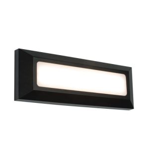 SAXBY SEVERUS IP65 3000K RECTANGLE BLK