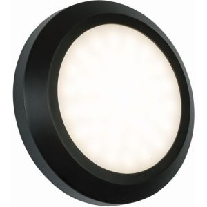 SAXBY SEVERUS 2W BLACK ROUND IP65 BULKHEAD