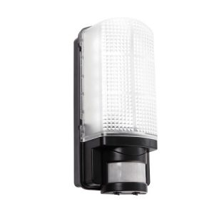 SAXBY BLACK 6W IP44 LED PIR BULKHEAD
