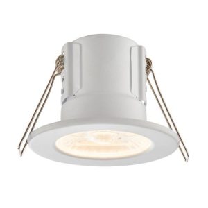 SAXBY 4W LED IP65 (57MM) WHITE 3000K FIRE RATED DOWNLIGHT