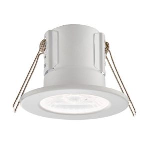 SAXBY 4W LED IP65 (57MM) MATT WHITE 4000K FIRE RATED DOWNLIGHT