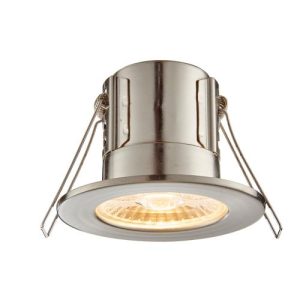 SAXBY 4W LED IP65 (57MM) SATIN NICKLE 3000K FIRE RATED DOWNLIGHT