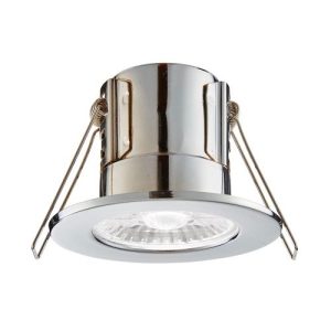 SAXBY 4W LED IP65 (57MM) POLISHED CHROME 4000K FIRE RATED DOWNLIGHT