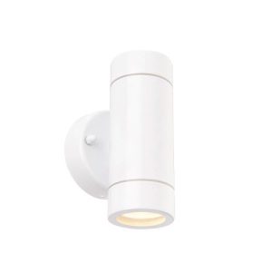SAXBY PALIN UP/DOWN GLOSS WHITE IP44 WALL LIGHT