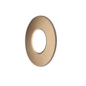 SAXBY SHIELD FIRE RATED BEZEL ANTIQUE BRASS