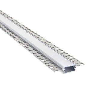 SAXBY RIGEL PLASTER-IN  64MM WIDE 2M ALUMINIUM PROFILE/EXTRUSION SILVER