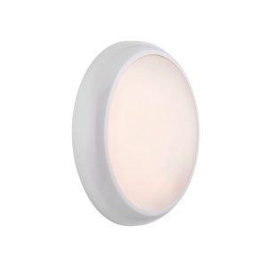 SAXBY 9/14/18W IP65 CCT WHITE/OPAL HERO ROUND EMERGENCY BULKHEAD (5YR WARRANTY)