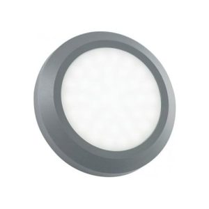 SAXBY 2W GREY LED ROUND SURFACE FLUSH IP44 ROUND WALL LIGHT
