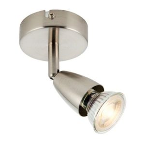 SAXBY SINGLE SURFACE GU10 SPOT BRUSHED CHROME