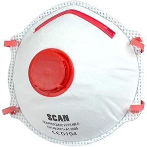 SCAN FINE DUST VALVED DISPOSABLE MASK (PK.2)