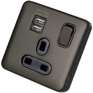 SCHNEIDER MOCHA BRONZE 1G SWITCHED SOCKET