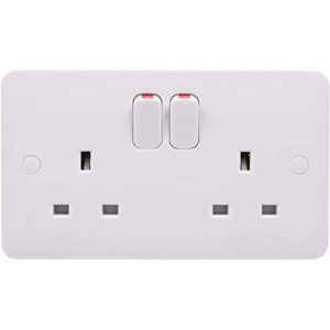 SCHNEIDER LISSE MOULDED DOUBLE POLE 2G SWITCHED SOCKET