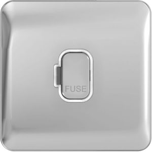 SCHNEIDER LISSE SCREWLESS POLISHED CHROME UNSWITCHED SPUR WHITE INSERT