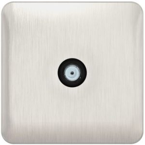 SCHNEIDER LISSE SCREWLESS BRUSHED CHROME 1G SAT POINT BLACK INSERT