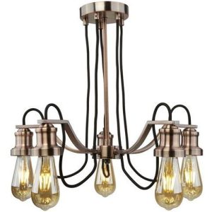 SEARCHLIGHT OLIVIA 5LT CEILING LIGHT - ANTIQUE COPPER
