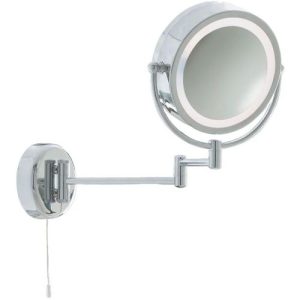 SEARCHLIGHT ILLUMINATED BATHROOM MIRROR WITH SWING ARM - CHROME, IP44