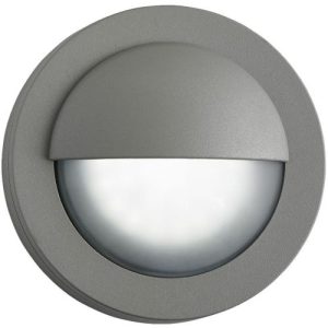 SEARCHLIGHT BANGOR LED OUTDOOR FLUSH-GREY ALUMINIUM & POLYCARBONATE,IP44