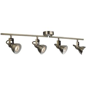 SEARCHLIGHT FOCUS 4LT INDUSTRIAL SPOTLIGHT BAR - ANTIQUE BRASS