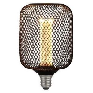 SEARCHLIGHT WIRE MESH EFFECT DRUM LAMP - BLACK MET