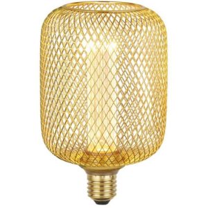 SEARCKIGHT WIRE MESH EFFECT DRUM LAMP - GOLD METAL