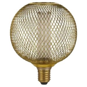SEARCHLIGHT WIRE MESH EFFECT GLOBE LAMP - GOLD MET