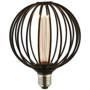 SEARCHLIGHT GLOBE LAMP - BLACK METAL E27