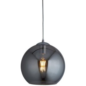 SEARCHLIGHT BALLS CEILING PENDANT - CHROME & SMOKED GLASS