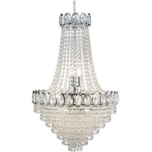 SEARCHLIGHT LOUIS PHILLIPE 11LT CHANDELIER - CLEAR CRYSTAL