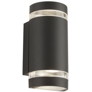 SEARCHLIGHT SHEFFIELD LED OUTDOOR 2LT LIGHT -GREY & CLEAR DIFFUSER, IP44