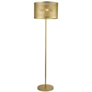 SEARCHLIGHT FISHNET 2LT FLOOR LAMP - MATT GOLD METAL
