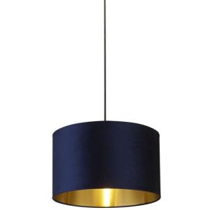 SEARCHLIGHT NAVY VELVET SHADE WITH GOLD INNER - 40CM