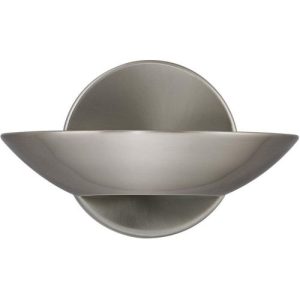 SEARCHLIGHT SARDINA LED UPLIGHT WALL LIGHT -SATIN SILVER, FROSTED GLASS